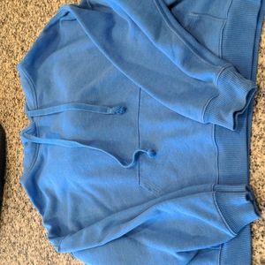 Aerie Blue Distressed Sweatshirt/Hoodie